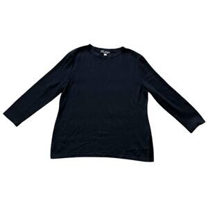 St. John Essentials by Marie Gray Black Sweater Pullover Tunic Women’s Size 16